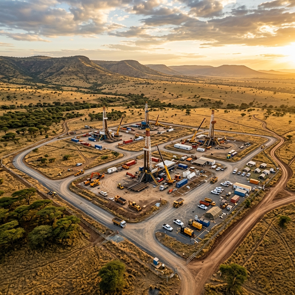 Venture drilling site aerial view