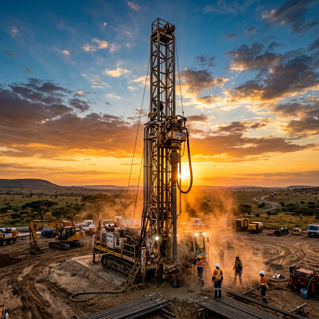 Borehole drilling operations across the Zimbabwean landscape
